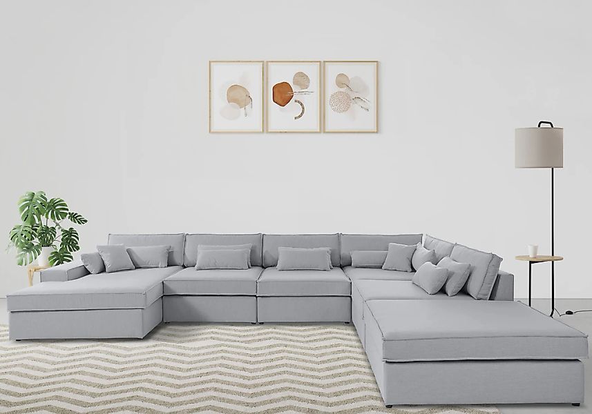 OTTO home Wohnlandschaft "Enid U-Form" 6 Teile, bestehend aus Modulen, in v günstig online kaufen