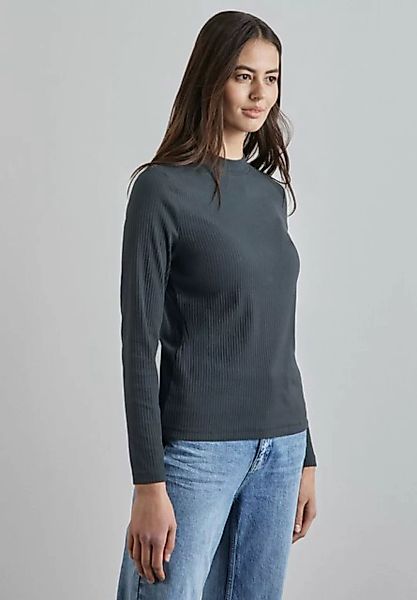 STREET ONE Langarmshirt, aus Baumwolle mit Stretchante günstig online kaufen