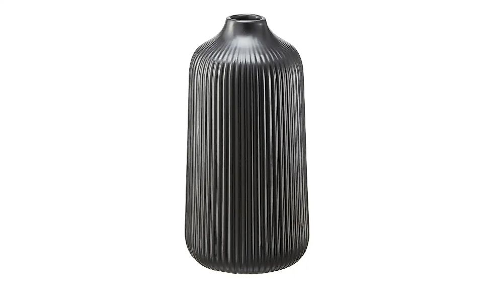 HOME STORY Vase ¦ schwarz ¦ Dolomite ¦ Maße (cm): H: 20  Ø: 10 Accessoires günstig online kaufen