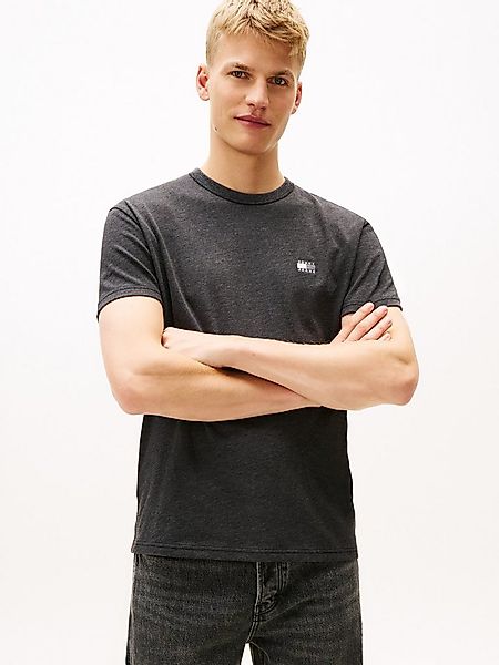 Tommy Jeans T-Shirt TJM REG BADGE Rundhals, Jersey, meliert, regular fit günstig online kaufen