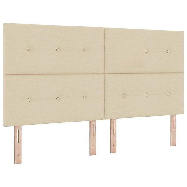 vidaXL LED Boxspringbett mit Matratze Creme 180 x 200 cm Stoff 3343122 günstig online kaufen