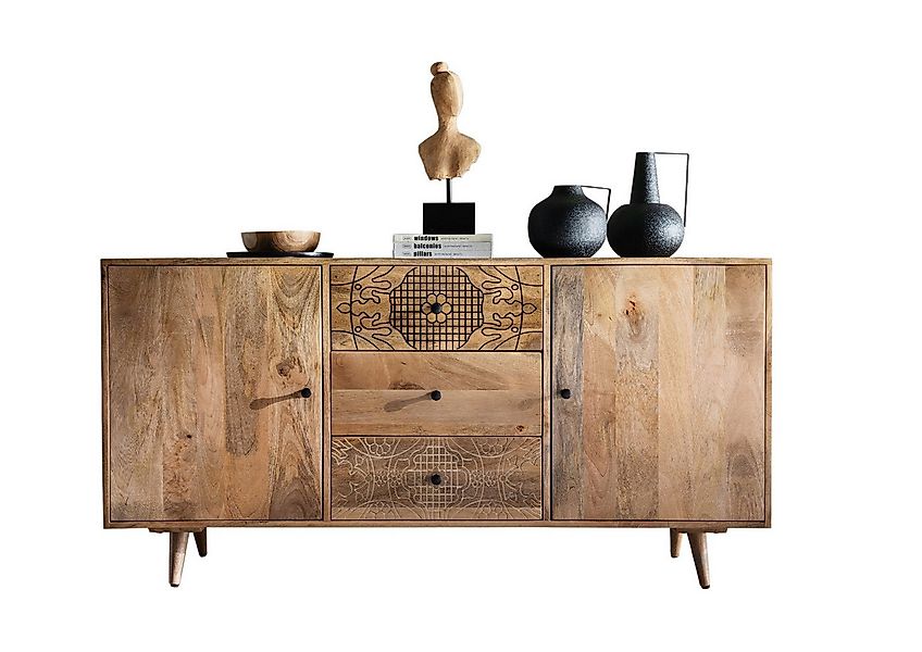 More2Home Anrichte Sideboard LYN, Mangoholz/Altholz massiv, 160 cm günstig online kaufen
