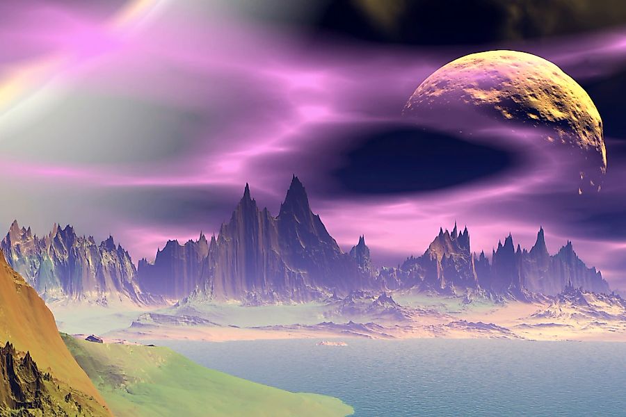 Papermoon Fototapete "PLANETEN-FUTURISTISCH WELTRAUM MOND GALAXIE UNIVERSUM günstig online kaufen
