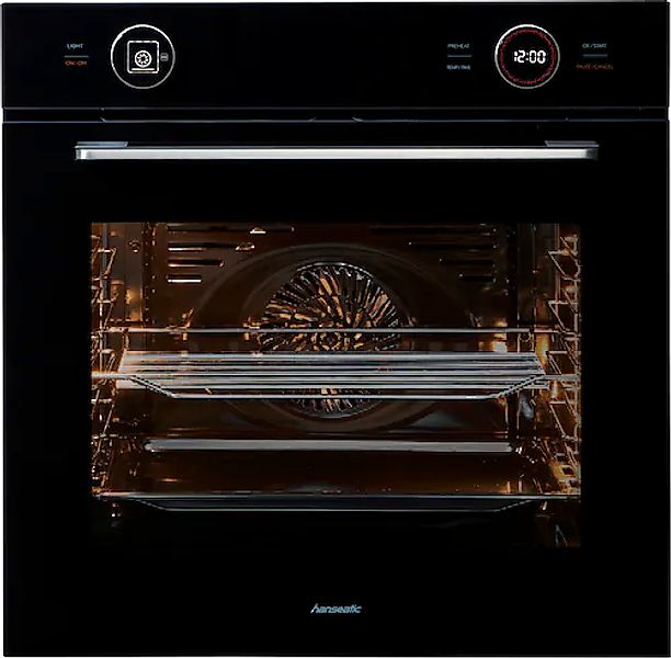 Hanseatic Einbaubackofen »HBO7213A1«, Einfache Handhabung durch 2 Bedienkne günstig online kaufen