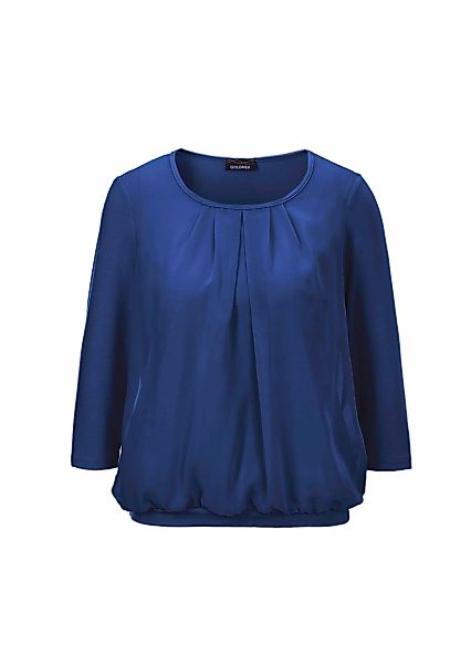 GOLDNER Kurzarmbluse "Kurzgröße Chiffon-Shirt mit 3/4-Arm, Rundhals" keine/ günstig online kaufen
