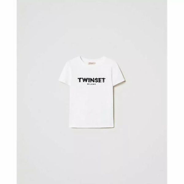 Twin Set  3/4 Jeans T-SHIRT CON LOGO LETTERING RICAMATO Art. 251TP2070 günstig online kaufen