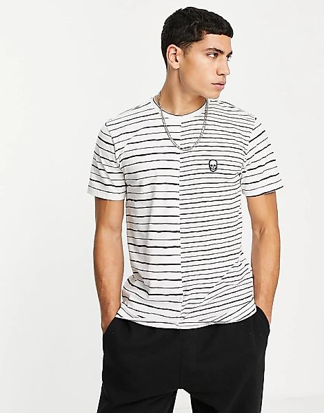 Bolongaro Trevor – Simon – T-Shirt mit Streifen-Schwarz günstig online kaufen