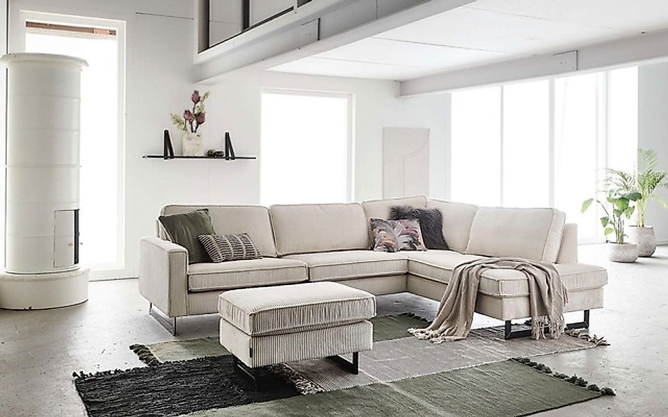 Places of Style Ecksofa »Pinto, 290 cm, Cord, Chenille, Lederoptik, Ottoman günstig online kaufen