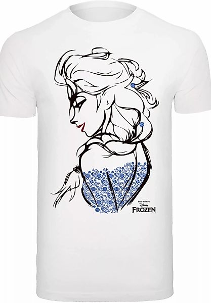 F4NT4STIC T-Shirt "Disney Frozen Elsa Sketch Mono", Herren,Premium Merch,Re günstig online kaufen