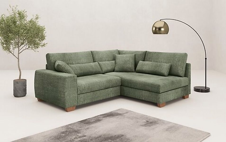 Mr. Couch Ecksofa »Helena L-Form«, Mit Federkern, wahlweise mit Bettfunktio günstig online kaufen