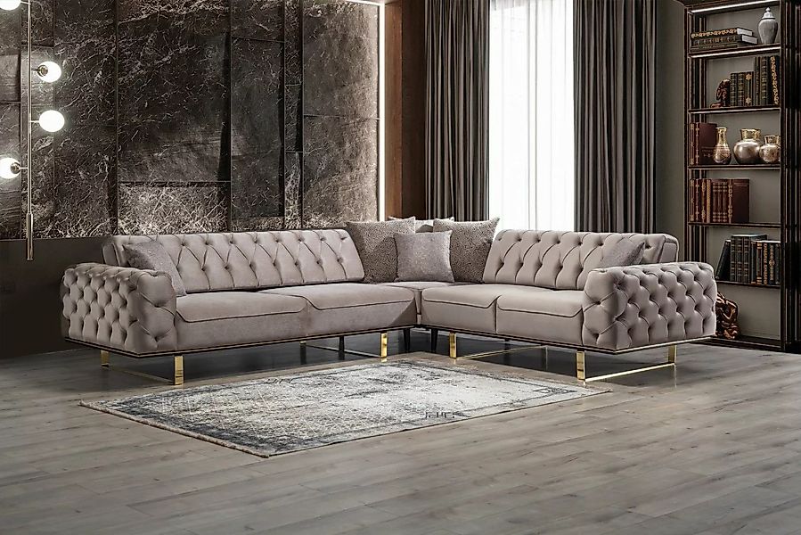 Viva Möbel Sofa LILA, L300 x R260 cm, Luxuriöses LILA Ecksofa mit optimaler günstig online kaufen