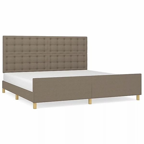 vidaXL Bettgestell mit Kopfteil Taupe 200x200 cm Stoff Modell 51357481 günstig online kaufen