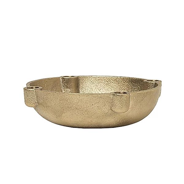 Kerzenleuchter Bowl  Small metall schwarz / Ø 14 cm - Messing - Ferm Living günstig online kaufen
