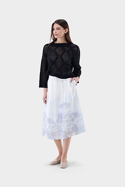 Loose Fit Pullover aus Ajoure Strick günstig online kaufen