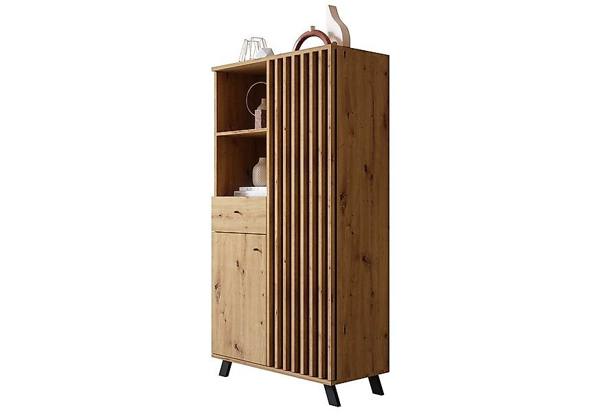 Newroom Highboard Barea, Wildeiche Highboard Modern Wandpaneel Vintage Side günstig online kaufen