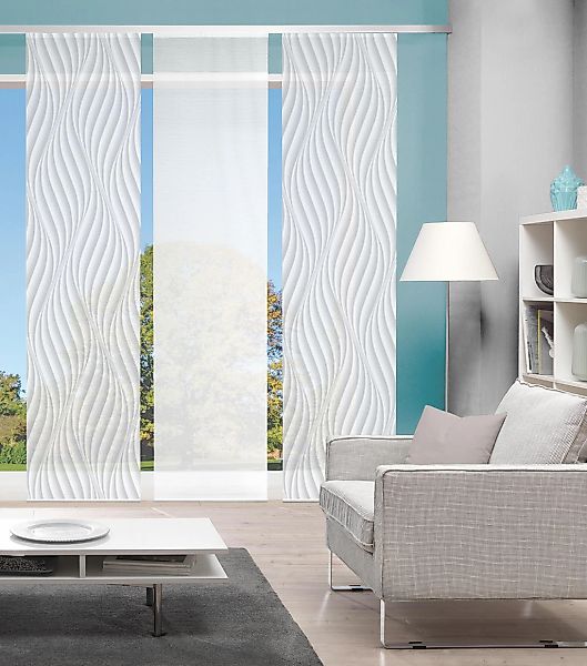 Vision S Schiebegardine "3ER SET WAVE" Paneelwagen 3 Stk. tlg. HxB: 260x60, günstig online kaufen