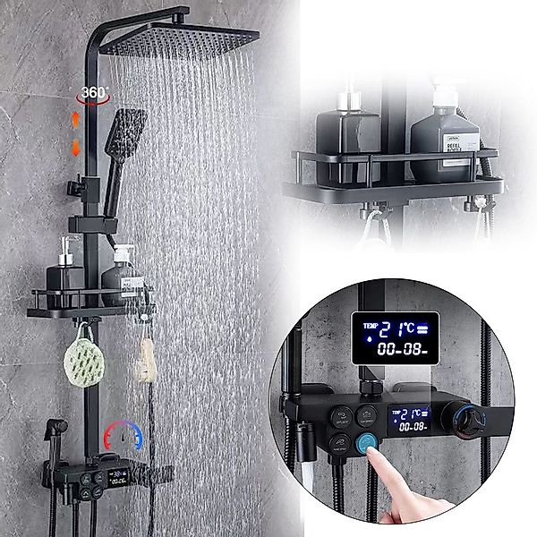 LOVONLIVE Duschsystem Badezimmer Duschsystem mit Regendusche günstig online kaufen