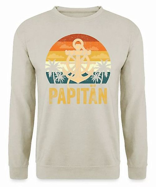 Quattro Formatee Sweatshirt Papitän - Papa Vatertag Vater Unisex Pullover ( günstig online kaufen