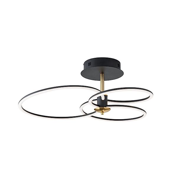 Orion Leuchten LED Deckenleuchte CHARLOTTE 41W 1700LM 3000K Schwarz günstig online kaufen