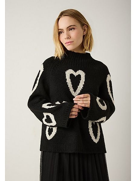 MORE&MORE Strickpullover kuscheliger Herzen-Pullover günstig online kaufen