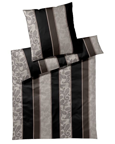 JOOP! Bettwäsche Paisley Stripes 4121 - Farbe: Black - 09 - 80x80 cm - 155x günstig online kaufen