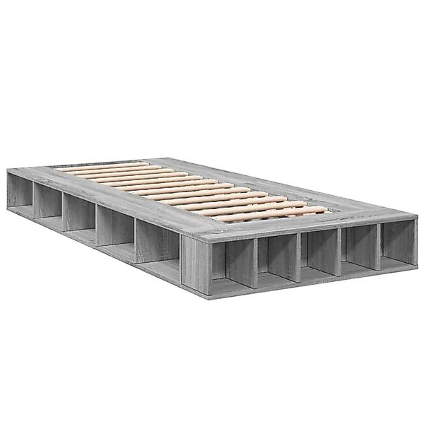 vidaXL Bettgestell Grau Sonoma 75x190 cm Holzwerkstoff 3280536 günstig online kaufen