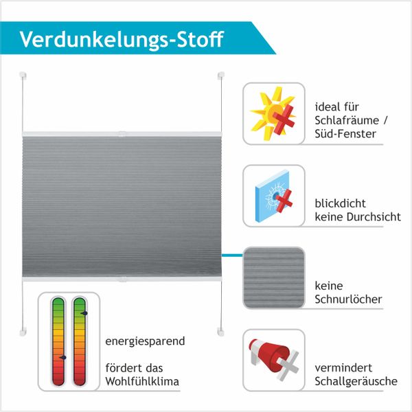 Good Life Wabenplissee "Aris" verdunkelnd energiesparend ohne Bohren verspa günstig online kaufen