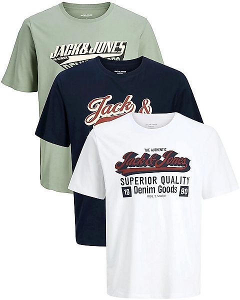 Jack & Jones Print-Shirt stilvolle Slim-Fit und Regular Shirts (Spar Set, 3 günstig online kaufen