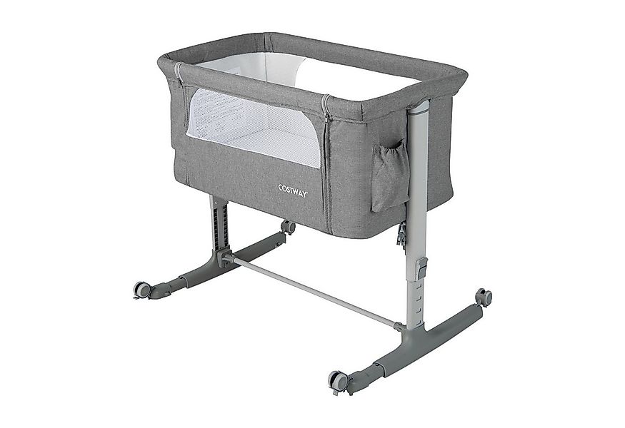COSTWAY Beistellbett 3 in 1 Reisebett, 5-stufig höhenverstellbar,Matratze günstig online kaufen