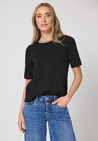 STREET ONE Rundhalsshirt mit Kontrastdetail günstig online kaufen