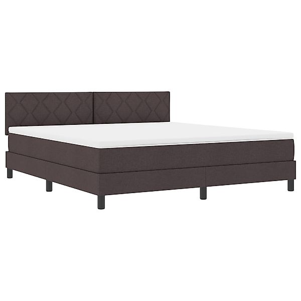 vidaXL Bett Boxspringbett mit Matratze Dunkelbraun günstig online kaufen