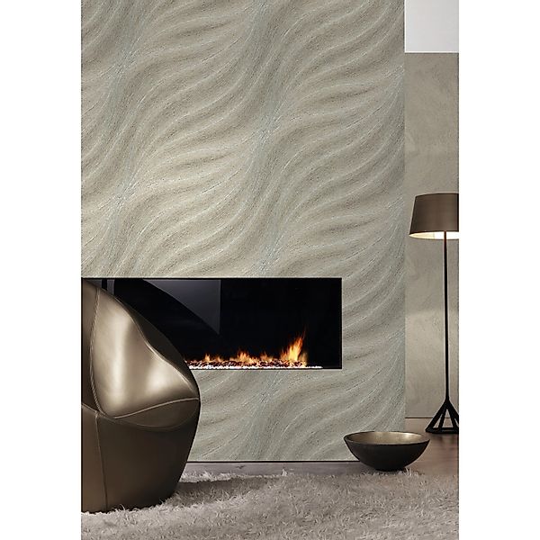Colani Vliestapete Evolution Wellenstruktur Bronze günstig online kaufen