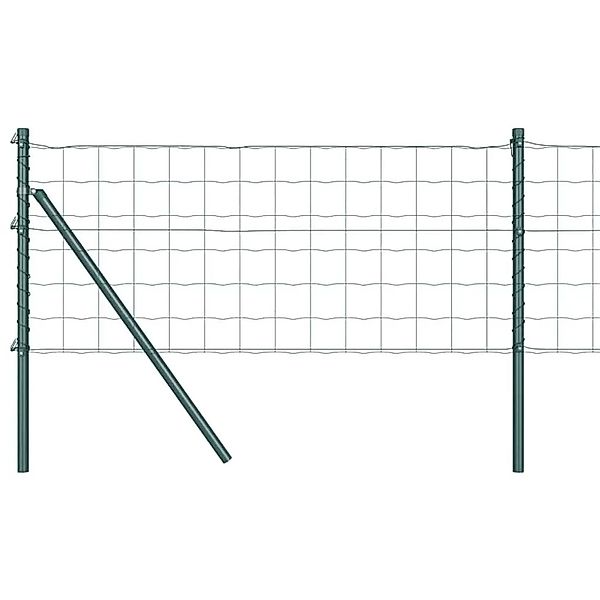 vidaXL Zaun mit Pfosten Grün 0,6 x 10 m Stahl und PVC 3350304 günstig online kaufen