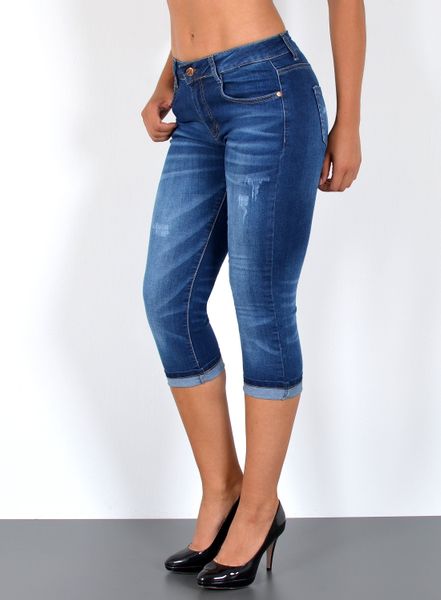 ESRA Caprijeans Damen Jeans Capri Hose günstig online kaufen