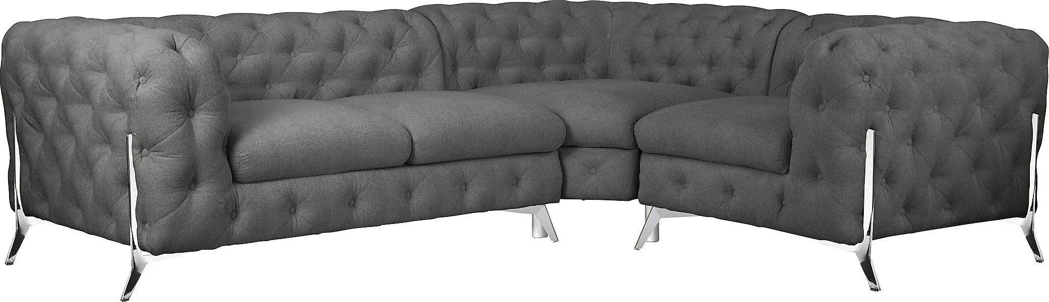 Home affaire Chesterfield-Sofa »Amaury L-Form« moderne Chersterfield-Optik, günstig online kaufen