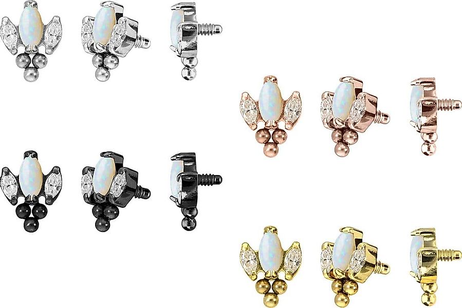 PIERCINGLINE Piercing-Set Titan Schraubaufsatz mit Außengewinde günstig online kaufen