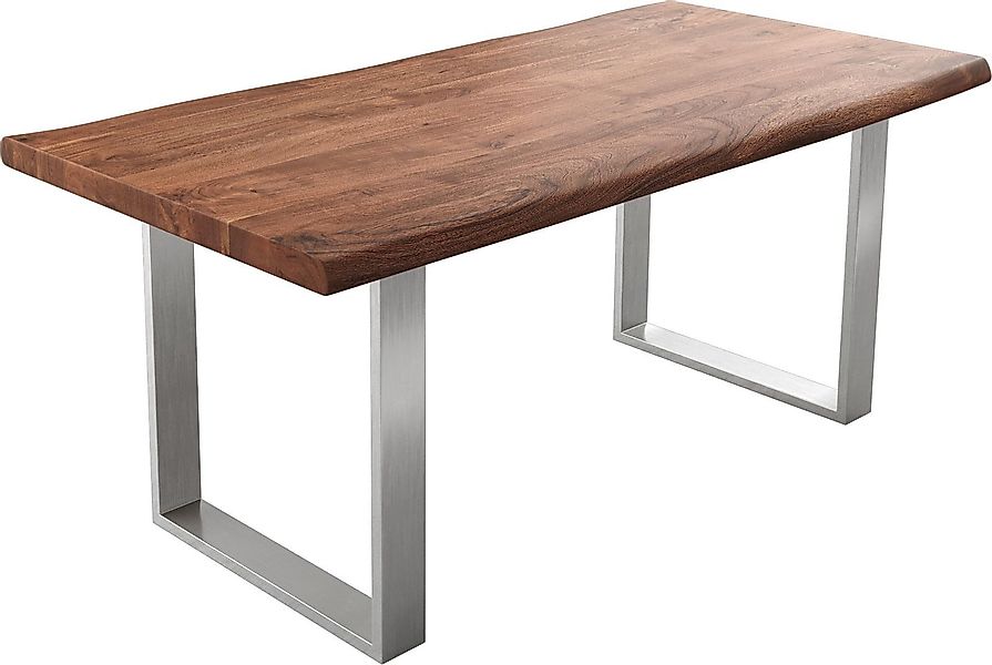 DELIFE Esstisch Edge, Akazie Braun 180x90 günstig online kaufen