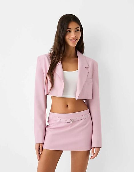 Bershka Cropped-Blazer Damen Xs Rosa günstig online kaufen