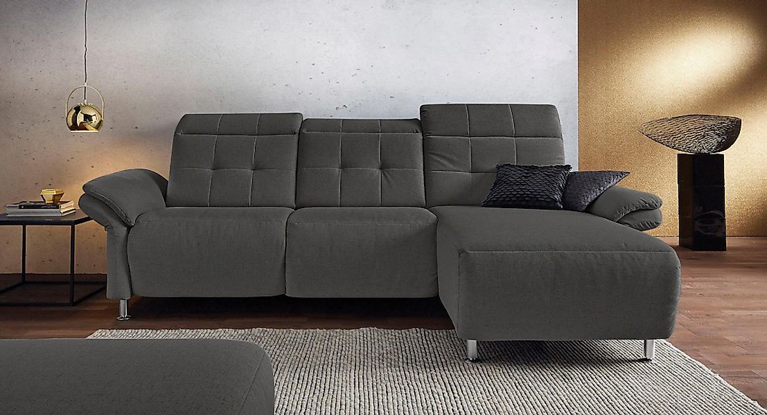 Home affaire Ecksofa "Manhattan L-Form" 2 Sitze mit elektrischer Relaxfunkt günstig online kaufen