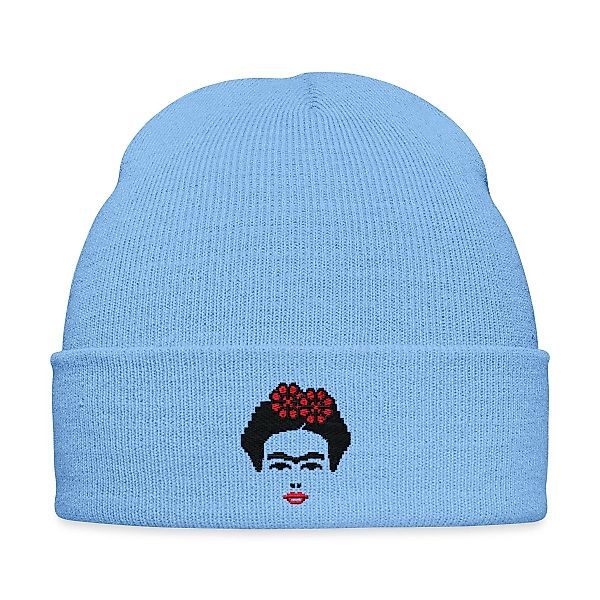 Spreadshirt Beanie Frida Kahlo Umriss Schwarz günstig online kaufen