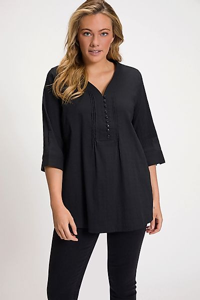 Ulla Popken Tunika Bubble-Tunika Biesen Herzausschnitt günstig online kaufen