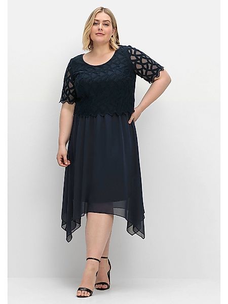Sheego Abendkleid Große Größen aus Chiffon, günstig online kaufen