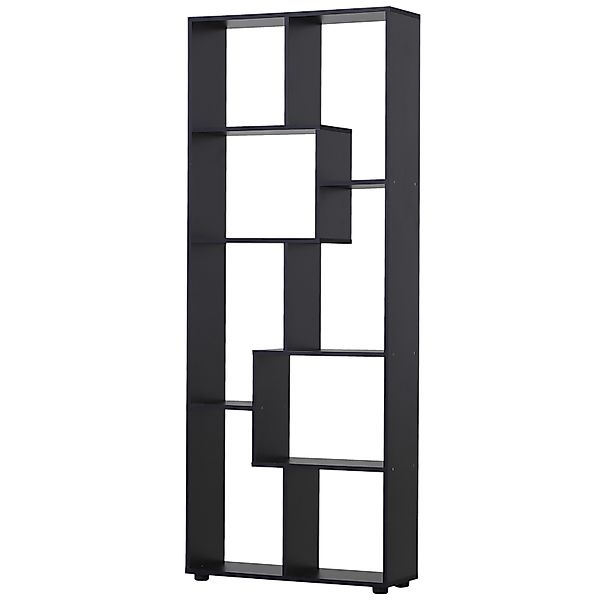 HOMCOM Bücherregal Zick-Zack Design Contemporary 70L x 24B x 178H cm Spanpl günstig online kaufen