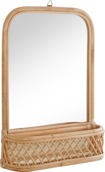 andas Deko-Wandregal Bergson, Wandspiegel, aus Rattan günstig online kaufen