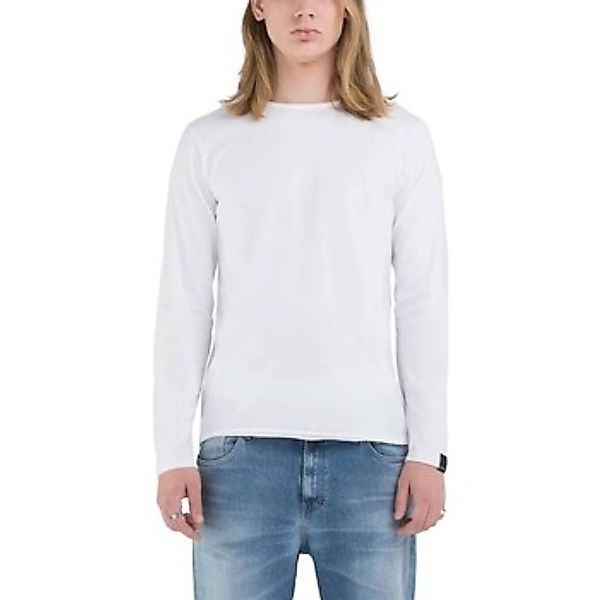 Replay  T-Shirts & Poloshirts Langrmliges T-Shirt mit normaler Passform Wei günstig online kaufen
