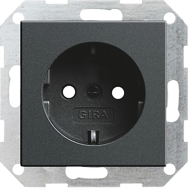 Gira Schuko-Steckdoseneinsatz System 55 Anthrazit günstig online kaufen