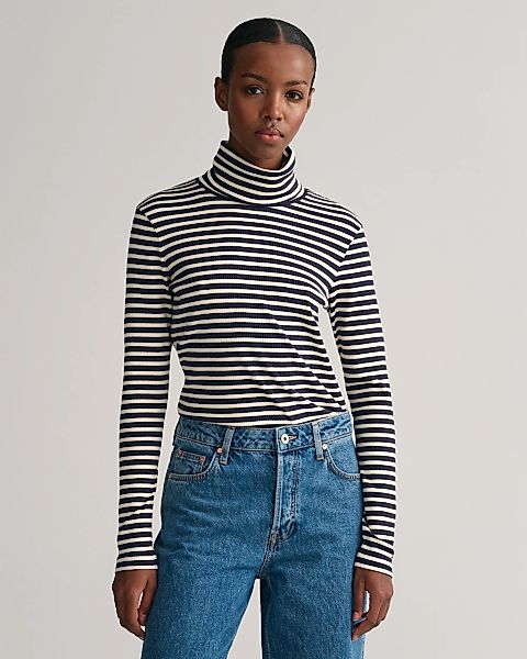 Gant Rollkragenshirt "SLIM STRIPED RIB TURTLENECK" günstig online kaufen