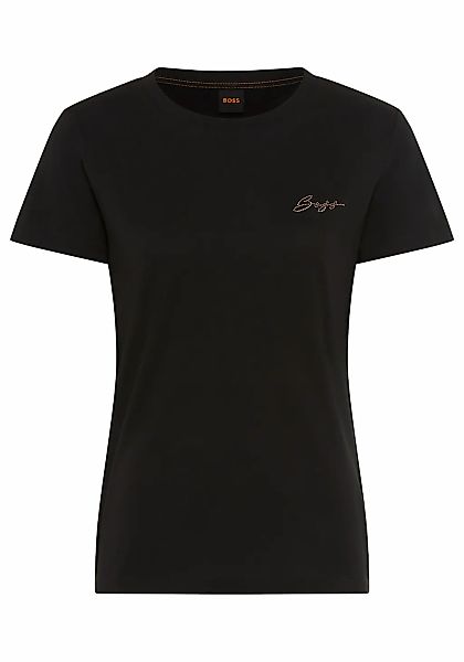 BOSS ORANGE T-Shirt "Esogo Premium Damenmode", mit Rundhals, Strassapplikat günstig online kaufen