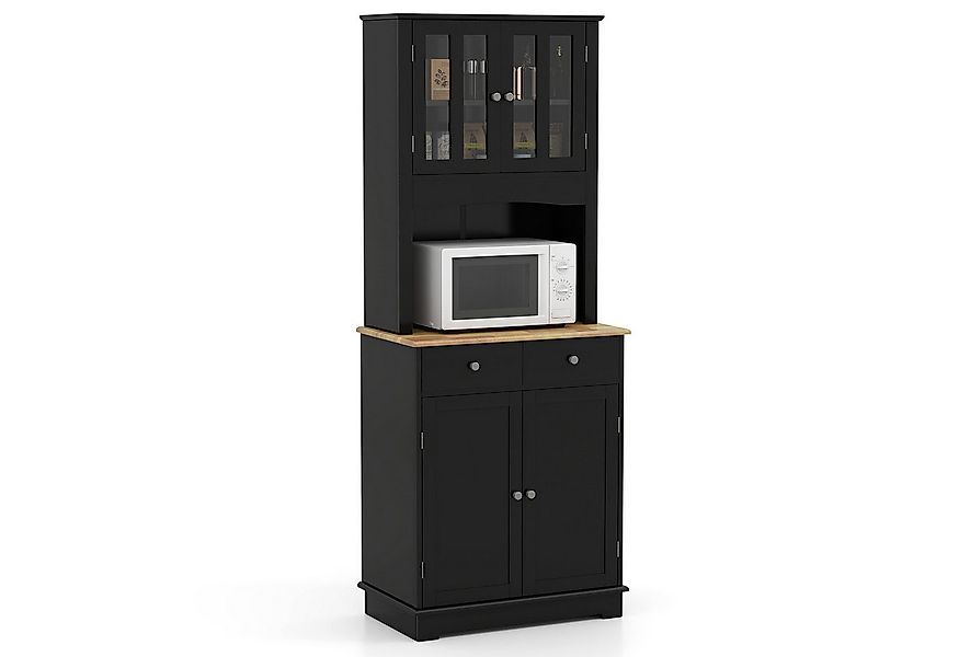 COSTWAY Küchenbuffet Küchenschrank Hochschrank mit Schubladen, weiß, 170cm günstig online kaufen