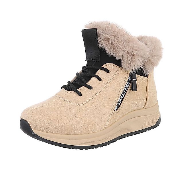 Ital-Design Damen Snowboots Freizeit Snowboots (87451939) Flach Plateaustie günstig online kaufen
